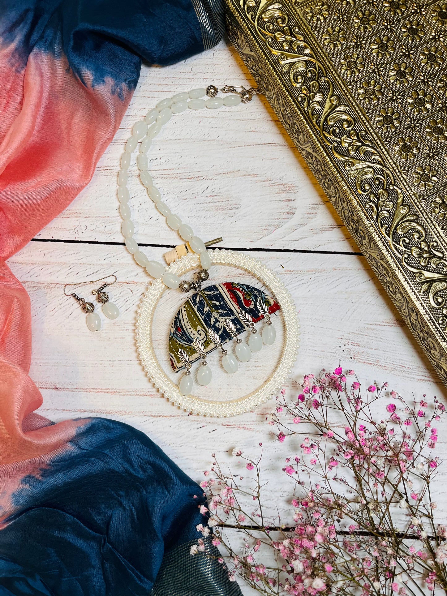 Kalamkari Fabric Necklace