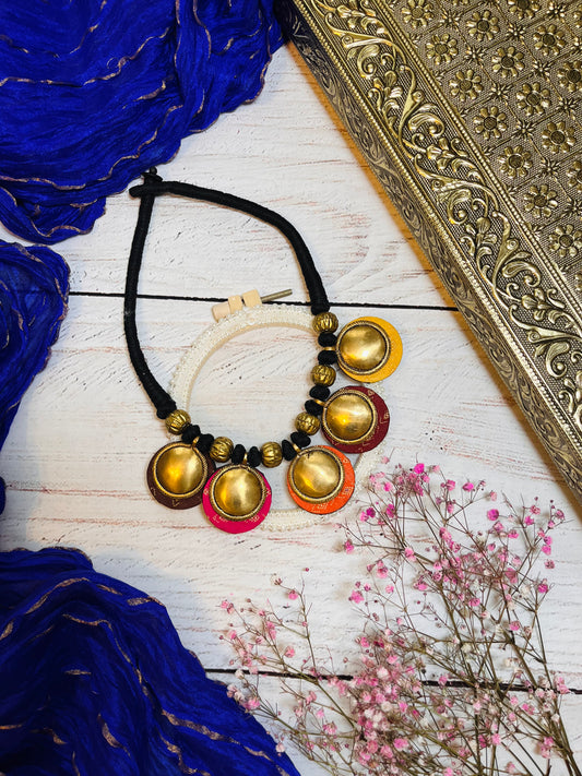 Brocade Fabric Necklace