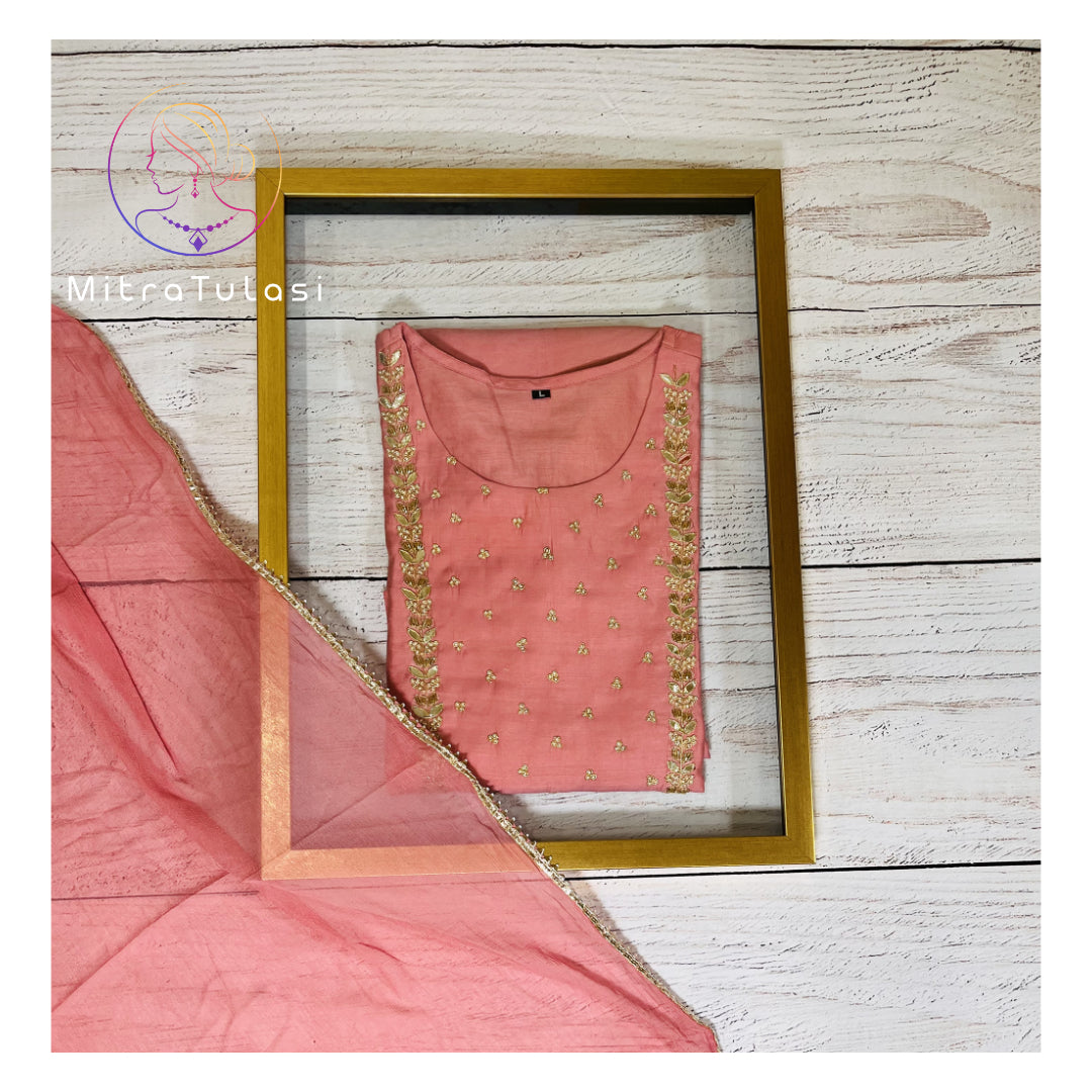 Silk kurti suit
